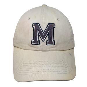 M Slideback Baseball Cap Beige One Size Adjustable Embroidered Kai-Kai